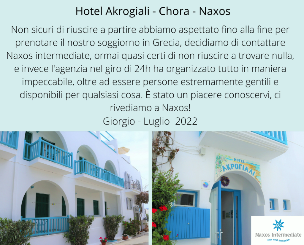 Recensione 2 - 2022 - Akrogiali Hotel